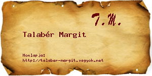 Talabér Margit névjegykártya